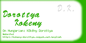 dorottya kokeny business card