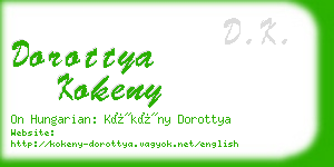 dorottya kokeny business card